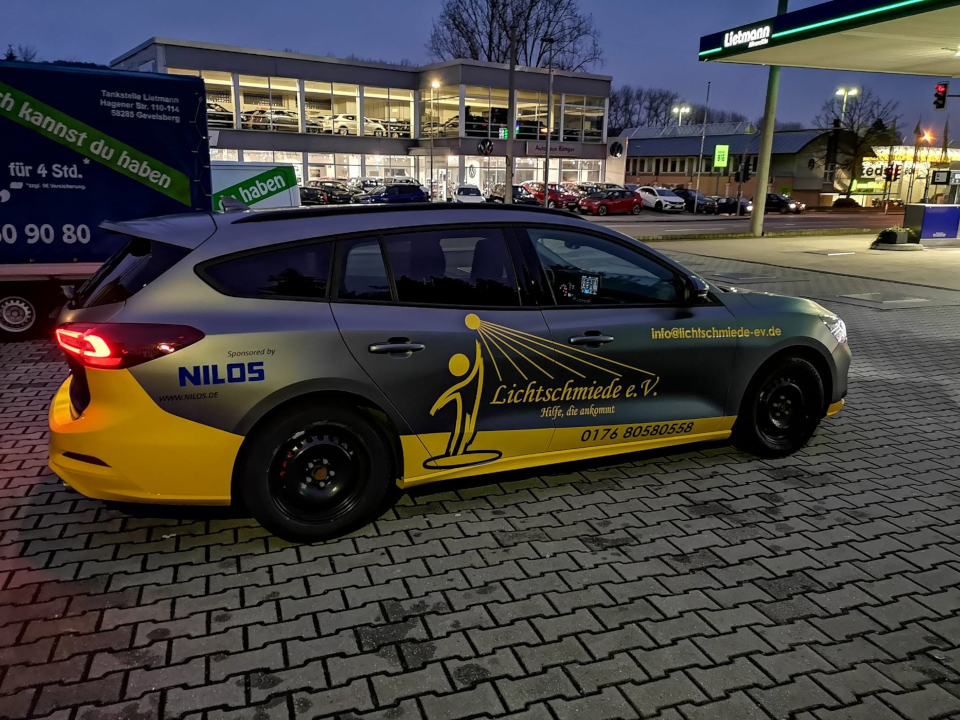 Unser Vereinswagen trägt sein Gesicht