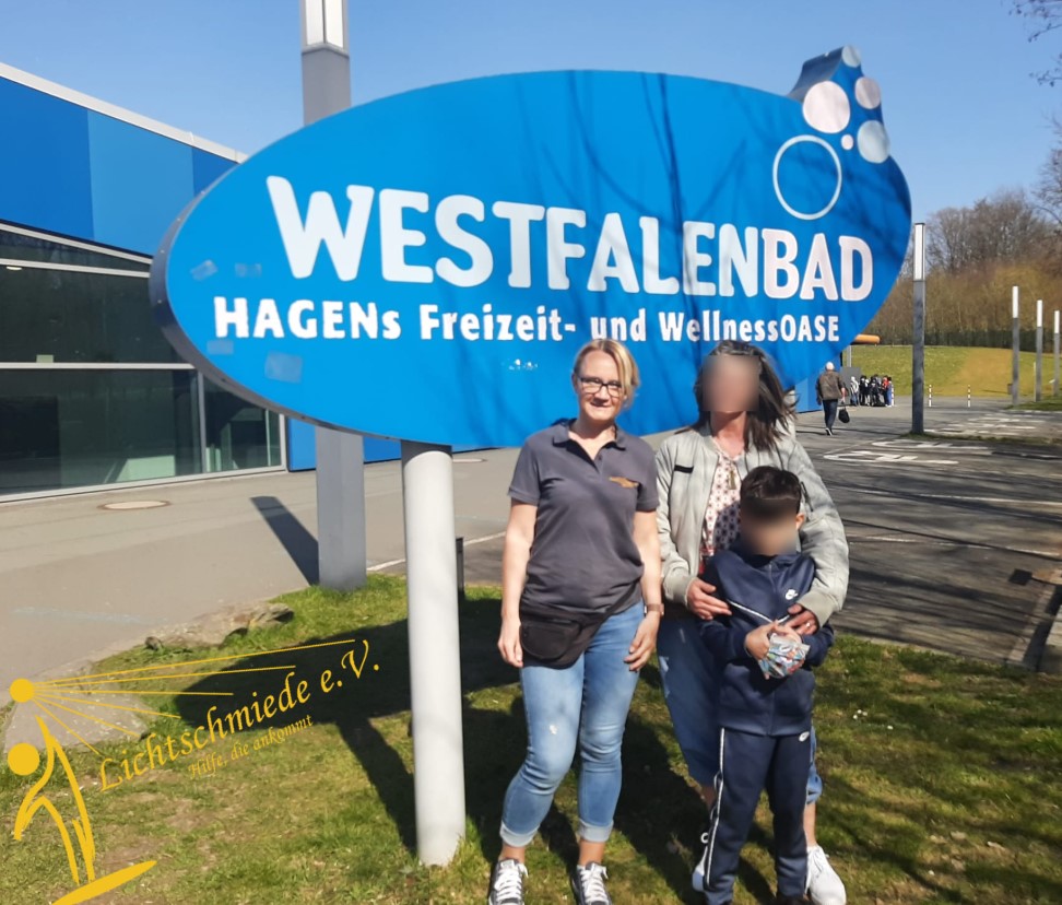 Besuch eines Schwimmbades